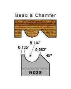 1/4 radius bead and chamfer profile