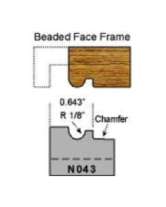 1/8 radius beaded face frame