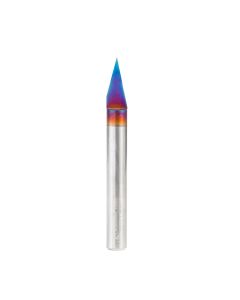 Amana tool 45771-K Solid Carbide Spektra Extreme tool Life Coated 30 Degree Engraving 0.005 Tip Width x 1/4 SHK x 2-1/4 Inch Long Signmaking Router Bit