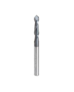 Amana tool 51650 CNC Solid Carbide 90 Deg V Spiral with AlTiN Coating for Steel & Stainless Steel 1/8 D x 1/2 CH x 1/8 SHK x 1-1/2 Inch Long Up-Cut Dril/Router Bit/End Mil