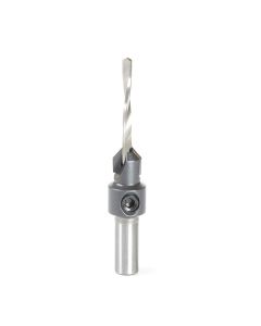 Amana tool 55202XL High Performance Carbide Tipped Countersink with AlTiN Coating, 3/8 D x 1/8 Dril D x 5/16 Round SHK, Includes HSS M2 Fuly Ground Dril Bit