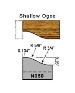 Base molding shallow ogee profile