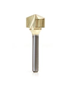 Amana 45741 Carbide V-Groove 135 Deg. Folding for Composite Material Panels Like TCM, CCM, ACM, 0.078 Inch Tip Width x 1/2 x 3/4 Dia. x 1/4 Inch Shank ZrN Coated Router Bit
