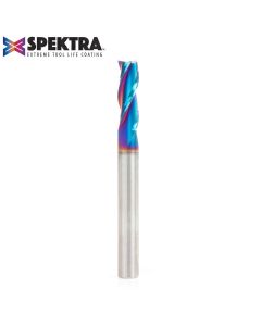 Amana 46002-K Solid Carbide Spektra™ Extreme Tool Life Coated Spiral Plunge 1/4 Dia x 3/4 x 1/4 Inch Shank Up-Cut, 3-Flute