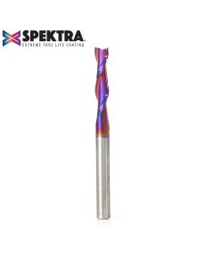 Amana 46316-K Solid Carbide Spektra™ Extreme Tool Life Coated Spiral Plunge 1/4 Dia x 1-1/8 x 1/4 Inch Shank Up-Cut