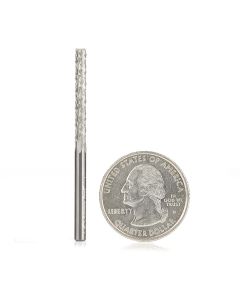 Amana 48010 Solid Carbide Medium Burr with End Mill Point Fiberglass and Composite Cutting 1/8 Dia x 1 x 1/8 Shank Router Bit