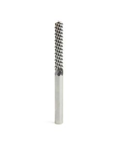 Amana 48014 Solid Carbide Medium Burr with End Mill Point Fiberglass and Composite Cutting 1/4 Dia x 1-1/2 x 1/4 Shank Router Bit