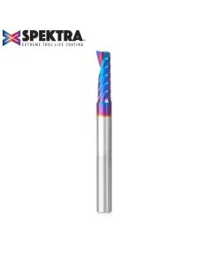 Amana 51421-K Solid Carbide CNC Spektra™ Extreme Tool Life Coated Spiral 'O' Flute, Plastic Cutting 1/4 Dia x 3/4 x 1/4 Inch Shank Up-Cut Router Bit
