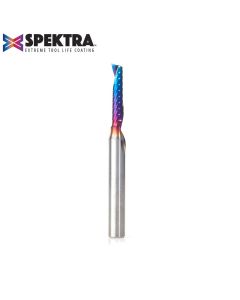 Amana 51442-K Solid Carbide CNC Spektra™ Extreme Tool Life Coated Spiral 'O' Single Flute, Plastic Cutting 3/16 Dia x 7/8 x 1/4 Shank x 2-1/2 Inch Long Up-Cut Router Bit