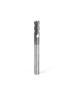 Amana 51593 CNC Spiral Multi-Helix Square Bottom 1/4 Dia x 5/8 x 1/4 Shank Solid Carbide AlTiN Coated End Mill