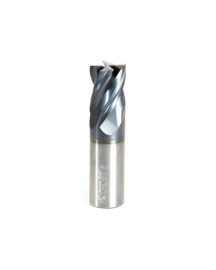 Amana 51608 CNC Spiral Multi-Helix Square Bottom 3/4 Dia x 1 x 3/4 Shank Solid Carbide AlTiN Coated End Mill