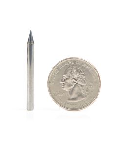 Amana 51719 AlTiN Coated CNC Steel, Stainless Steel & Composite Square Mini End Mill 0.010 Dia x 0.030 x 1/8 Shank