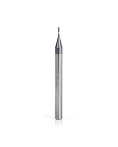 Amana 51722 AlTiN Coated CNC Steel, Stainless Steel & Composite Square Mini End Mill 0.025 Dia x 0.075 x 1/8 Shank