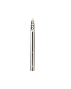 Amana BURS-190 Solid Carbide Pointed Tree Shape 1/8 Dia x 3/8 x 1/8 Shank Double Cut SG Burr Bit for Die-Grinders