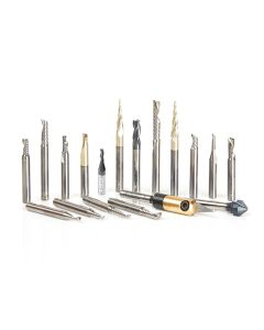 Amana tool AMS-162 18-Pc Aluminum Cutting CNC Solid Carbide Advanced Colection, 1/4 Inch SHK