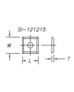 SOUTHEAST TOOL SI-14614625CR Insert 14.6 x 14.6 x 2.5 W/Corner Rad ( 10 pc pk)