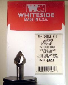 Whiteside 1505 V-Groove Bit - 90 -