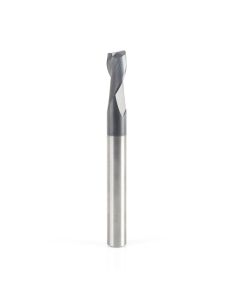 Amana tool 51466 SC Spiral for Steel, Stainless Steel & Non Ferrous Metal with AlTiN Coating 2-Flute x 1/4 D x 1/2 CH x 1/4 SHK x 2-1/2 Inch Long Up-Cut Router Bit / 45 Deg Corner Chamfer End Mil