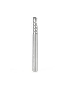 Amana tool 51524 CNC SC Spiral O Single Flute, Plastic Cutting 1/4 D x 3/4 CH x 1/4 SHK x 2 1/2 Inch Long Down-Cut Router Bit with Mirror Finish