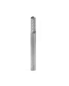 Amana tool 48001 Medium Burr with Dril Point and 135 Deg Dril End 1/4 D x 3/4 CH x 1/4 SHK x 2-1/2 Inch Long SC Fiberglass and Composite Cutting Router Bit