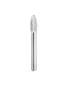 Amana tool BURS-204 Flame Shape SC Head 5/16 D x 3/4 CH x 1/4 SHK x 2-1/2 Inch Long Double Cut SH Burr Bit