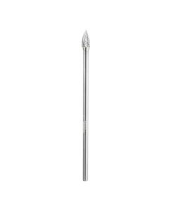 Amana tool BURS-196 Pointed Tree Shape SC Head 3/8 D x 3/4 CH x 1/4 SHK x 6-3/4 Inch Long Double Cut SG Burr Bit
