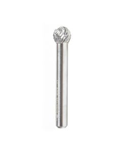 Amana tool BURS-154 Bal Shape SC Head 3/8 D x 5/16 CH x 1/4 SHK x 2-1/8 Inch Long Double Cut SD Burr Bit