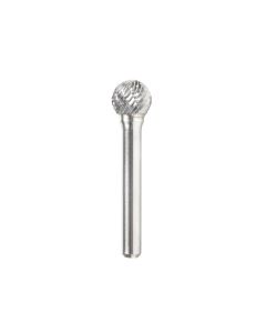 Amana tool BURS-158 Bal Shape SC Head 1/2 D x 7/16 CH x 1/4 SHK x 2-1/4 Inch Long Double Cut SD Burr Bit