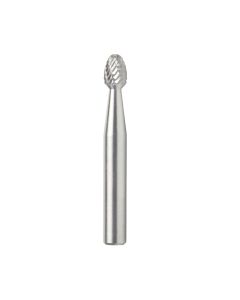 Amana tool BURS-172 Oval Shape SC 1/4 D x 3/8 CH x 1/4 SHK x 2 Inch Long Double Cut SE Burr Bit