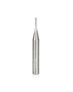 Amana tool 46290-U CNC 2D and 3D Carving 0.10 Deg Tapered Angle Flat Bottom x 1/16 D x 5/16 CH x 1/4 SHK x 2 Inch Long x 3 Flute SC Router Bit