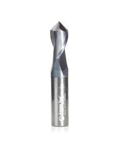 Amana tool 51657 CNC Solid Carbide 90 Deg V Spiral with AlTiN Coating for Steel & Stainless Steel 5/8 D x 1-1/4 CH x 5/8 SHK x 3-1/2 Inch Long Up-Cut Dril/Router Bit/End Mil
