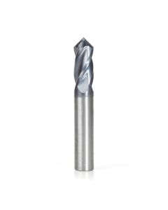 Amana tool 51694 CNC Solid Carbide 90 Deg V Spiral with AlTiN Coating for Steel & Stainless Steel 3/8 D x 7/8 CH x 3/8 SHK x 2-1/2 Inch Long 4 Flute Up-Cut Dril/Router Bit/End Mil