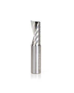 Amana tool 51379 CNC SC Spiral O Single Flute, Aluminum Cutting 1/2 D x 1-1/8 CH x 1/2 SHK x 2-1/2 Inch Long Up-Cut Router Bit with Mirror Finish