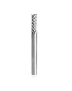 Amana tool 48011 Medium Burr with End Mil Point 1/4 D x 3/4 CH x 1/4 SHK x 2-1/2 Inch Long SC Fiberglass and Composite Cutting Router Bit