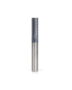 Amana tool 48055-B High Performance Burr End 3/8 D x1 CH x 3/8 SHK x 3 Inch Long SC Fiberglass and Composite Cutting AlTiN Coated Router Bit