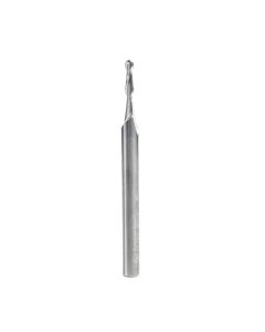 Amana tool 46385 Solid Carbide Up-Cut Spiral Bal Nose 1/16 Radius x 1/8 Dia x 1/2 Cut Height x 1/4 Shank x 3 Inch Long x 2 Flute Router Bit with High Mirror Finish