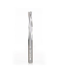 Amana tool 51731 Solid Carbide Spiral Finisher 1/4 Dia x 7/8 Cut Height x 1/4 Shank x 3 Inch Long Down-Cut Router Bit, Leaves an Extra High Surface Finish