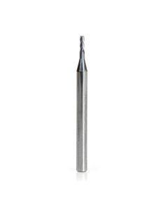 Amana tool 51727 Mini SC Spiral for Steel, Stainless Steel & Composites, AlTiN Coated 0.50 D x 0.174 CH x 1/8 SHK x 1-1/2 Inch Long Up-Cut 4-Flute Square End Router Bit/End Mil