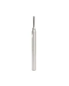 Amana tool HSS1501 Plastic Cutting, Single Straight O Flute 1/8 D x 5/8 CH x 1/4 SHK x 3-1/4 Inch Long High Speed Steel (HSS) Router Bit