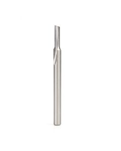 Amana tool HSS1502 Plastic Cutting, Single Straight O Flute 3/16 D x 5/8 CH x 1/4 SHK x 3-1/4 Inch Long High Speed Steel (HSS) Router Bit