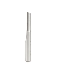Amana tool HSS1504 Plastic Cutting, Single Straight O Flute 1/4 D x 3/4 CH x 1/4 SHK x 2-1/8 Inch Long High Speed Steel (HSS) Router Bit