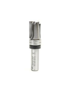 Amana tool 45463-3DS Carbide Tipped Down Shear Angle Face Plunge Template 3/4 D x 1 CH x 1/2 Inch SHK w Upper Bal Bearing 3 Flute Router Bit