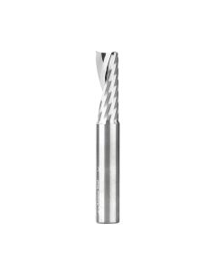 Amana tool 51644 CNC SC Spiral O Single Flute, Plastic Cutting 1/2 D x 1-3/8 CH x 1/2 SHK x 3-1/2 Inch Long Up-Cut Router Bit with Mirror Finish