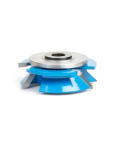 Amana tool SC597 Carbide Tipped 3-Wing 45 Deg Beveled Reversible Stile & Rail 2-1/2 D x 1-1/4 CH x 1/2 & 3/4 Bore Shaper Cutter for 1-Inch Material