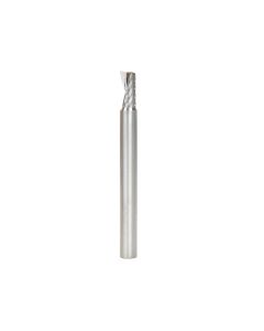 Amana tool 57324 Metric SC Spiral O Single Flute, Plastic Cutting 6 D x 12 CH x 6 SHK x 64mm Long Up-Cut CNC Router Bit with Mirror Finish