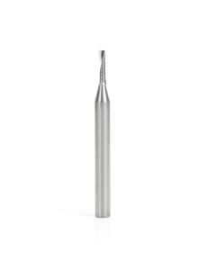 Amana tool 57316 Metric SC CNC Spiral O Single Flute, Plastic Cutting 3 D x 12 CH x 6 SHK x 64mm Long Up-Cut Router Bit with Mirror Finish