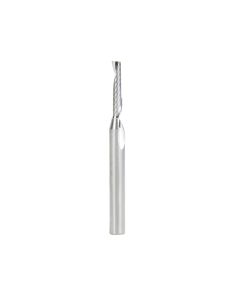 Amana tool 57319 Metric SC CNC Spiral O Single Flute, Plastic Cutting 4 D x 20 CH x 6 SHK x 64mm Long Up-Cut Router Bit with Mirror Finish