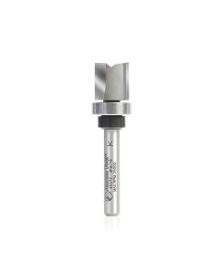 Amana tool 45372 Carbide Tipped Flush Trim Plunge Template 9/16 D x 9/16 CH x 1/4 Inch SHK w/ Oversized Upper Bal Bearing Router Bit