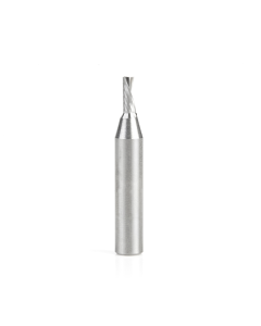 Amana tool 51523 CNC SC Spiral O Single Flute, Plastic Cutting 1/8 D x 5/16 CH x 1/4 SHK x 1-1/2 Inch Long Down-Cut Router Bit with Mirror Finish