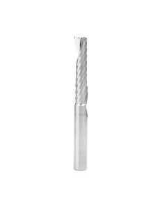 Amana tool 57326 Metric SC Spiral O Single Flute, Plastic Cutting 8 D x 38 CH x 8 SHK x 76mm Long Up-Cut CNC Router Bit with Mirror Finish